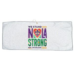 Louisiana Culture We Stand Nola Strong Large Microfiber Waffle Golf Towel