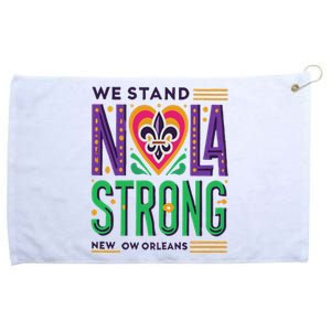 Louisiana Culture We Stand Nola Strong Grommeted Golf Towel