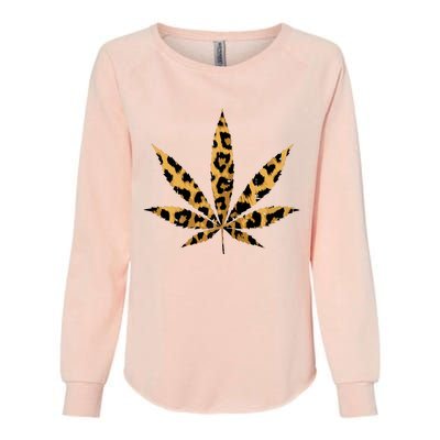 Leopard Cheetah Weed Cannabis Marijuana 420 Thc Stoner Gift Womens California Wash Sweatshirt