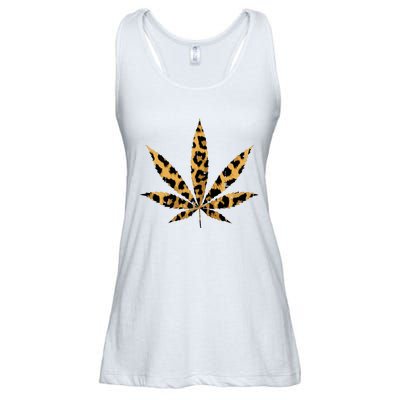 Leopard Cheetah Weed Cannabis Marijuana 420 Thc Stoner Gift Ladies Essential Flowy Tank