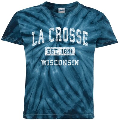 La Crosse Wisconsin Wi Vintage Established Sports Design Kids Tie-Dye T-Shirt