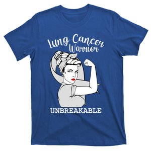 Lung Cancer Warrior Unbreakable Strong Awareness Cute Gift T-Shirt