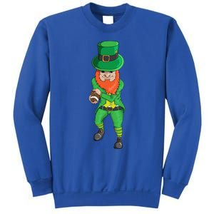 Leprechaun Costume With Football Holiday Station Playoff Funny Gift Sweatshirt