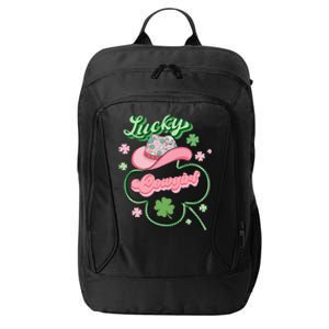 Lucky Cowgirl Western St Patricks Day Women Cowboy Hat City Backpack