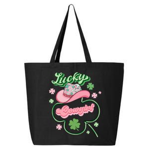 Lucky Cowgirl Western St Patricks Day Women Cowboy Hat 25L Jumbo Tote