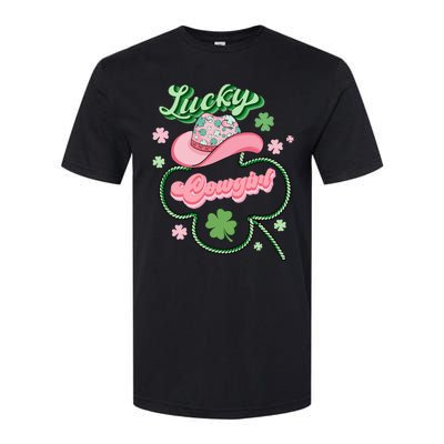 Lucky Cowgirl Western St Patricks Day Women Cowboy Hat Softstyle CVC T-Shirt