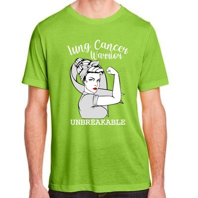 Lung Cancer Warrior Unbreakable Strong Awareness Gift Adult ChromaSoft Performance T-Shirt