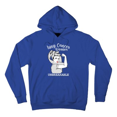 Lung Cancer Warrior Unbreakable Strong Awareness Gift Hoodie