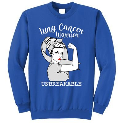 Lung Cancer Warrior Unbreakable Strong Awareness Gift Sweatshirt