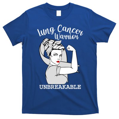 Lung Cancer Warrior Unbreakable Strong Awareness Gift T-Shirt