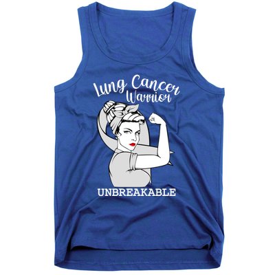 Lung Cancer Warrior Unbreakable Strong Awareness Gift Tank Top