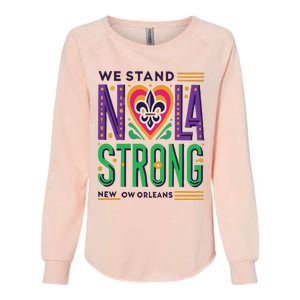 Louisiana Culture We Stand Nola Strong Womens California Wash Sweatshirt