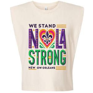 Louisiana Culture We Stand Nola Strong Garment-Dyed Women's Muscle Tee