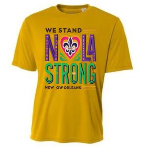 Louisiana Culture We Stand Nola Strong Cooling Performance Crew T-Shirt