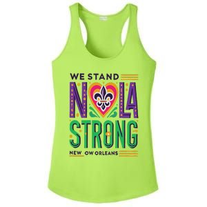 Louisiana Culture We Stand Nola Strong Ladies PosiCharge Competitor Racerback Tank