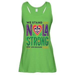 Louisiana Culture We Stand Nola Strong Ladies Essential Flowy Tank