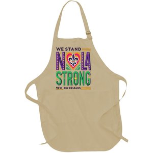 Louisiana Culture We Stand Nola Strong Full-Length Apron With Pockets