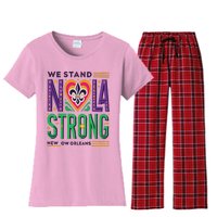 Louisiana Culture We Stand Nola Strong Women's Flannel Pajama Set