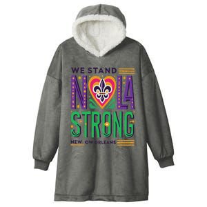 Louisiana Culture We Stand Nola Strong Hooded Wearable Blanket