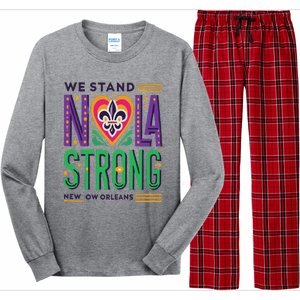 Louisiana Culture We Stand Nola Strong Long Sleeve Pajama Set