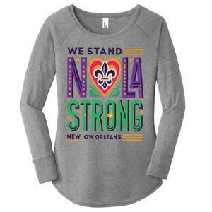 Louisiana Culture We Stand Nola Strong Women's Perfect Tri Tunic Long Sleeve Shirt