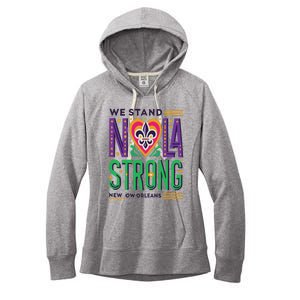 Louisiana Culture We Stand Nola Strong Women's Fleece Hoodie