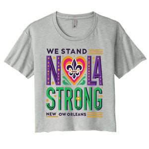 Louisiana Culture We Stand Nola Strong Women's Crop Top Tee