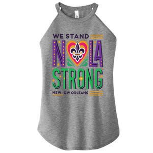 Louisiana Culture We Stand Nola Strong Women's Perfect Tri Rocker Tank