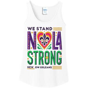 Louisiana Culture We Stand Nola Strong Ladies Essential Tank