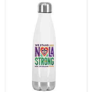 Louisiana Culture We Stand Nola Strong Stainless Steel Insulated Water Bottle