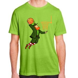 Leprechaun Dunking A Basketball St Patricks Day Gift Adult ChromaSoft Performance T-Shirt