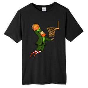 Leprechaun Dunking A Basketball St Patricks Day Gift Tall Fusion ChromaSoft Performance T-Shirt