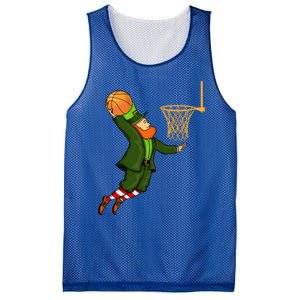 Leprechaun Dunking A Basketball St Patricks Day Gift Mesh Reversible Basketball Jersey Tank