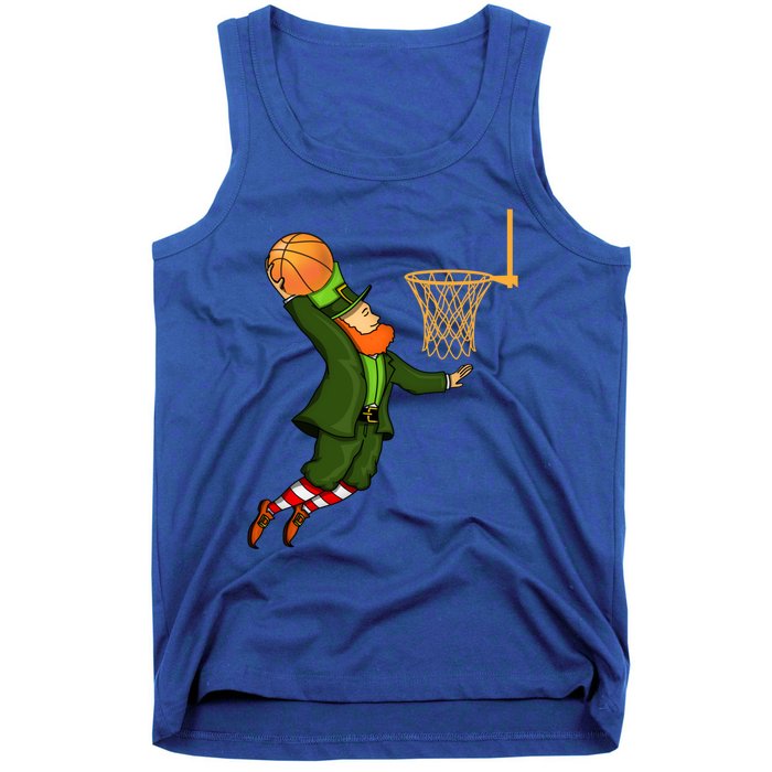 Leprechaun Dunking A Basketball St Patricks Day Gift Tank Top