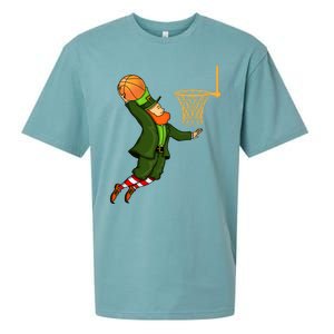 Leprechaun Dunking A Basketball St Patricks Day Gift Sueded Cloud Jersey T-Shirt