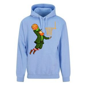 Leprechaun Dunking A Basketball St Patricks Day Gift Unisex Surf Hoodie