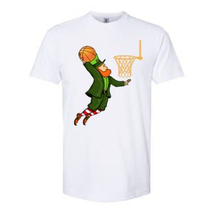 Leprechaun Dunking A Basketball St Patricks Day Gift Softstyle CVC T-Shirt