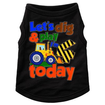 Let's Dig And Play I'm 4 Four Today 4th Birthday Party Excavator Doggie Tank
