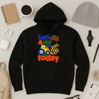 Let's Dig And Play I'm 4 Four Today 4th Birthday Party Excavator Hoodie