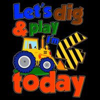 Let's Dig And Play I'm 4 Four Today 4th Birthday Party Excavator Hoodie