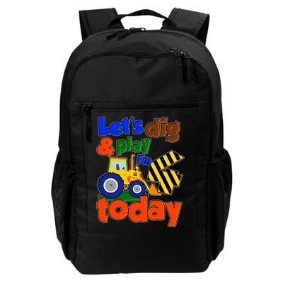 Let's Dig And Play I'm 4 Four Today 4th Birthday Party Excavator Backpack