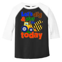 Let's Dig And Play I'm 4 Four Today 4th Birthday Party Excavator Toddler Fine Jersey T-Shirt