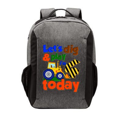 Let's Dig And Play I'm 4 Four Today 4th Birthday Party Excavator Vector Backpack