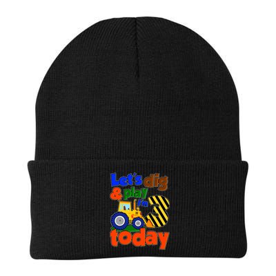 Let's Dig And Play I'm 3 Three Today 3rd Birthday Party Excavator Beanie