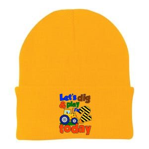 Let's Dig And Play I'm 2 Two Today 2nd Birthday Party Excavator Knit Cap Winter Beanie