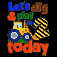 Let's Dig And Play I'm 2 Two Today 2nd Birthday Party Excavator Impact Tech Backpack