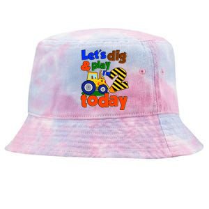 Let's Dig And Play I'm 2 Two Today 2nd Birthday Party Excavator Tie-Dyed Bucket Hat