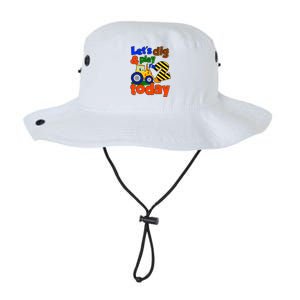 Let's Dig And Play I'm 2 Two Today 2nd Birthday Party Excavator Legacy Cool Fit Booney Bucket Hat