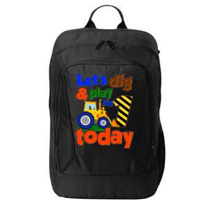 Let's Dig And Play I'm 1 One Today 1st Birthday Party Excavator City Backpack