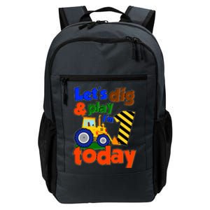 Let's Dig And Play I'm 1 One Today 1st Birthday Party Excavator Daily Commute Backpack